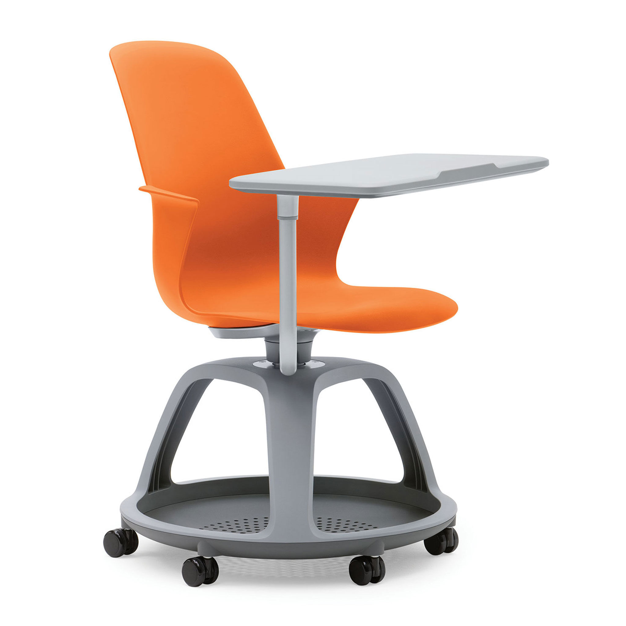 Steelcase NODE Seminarstuhl mit Schreibtablar Aktionsmodell Orange
