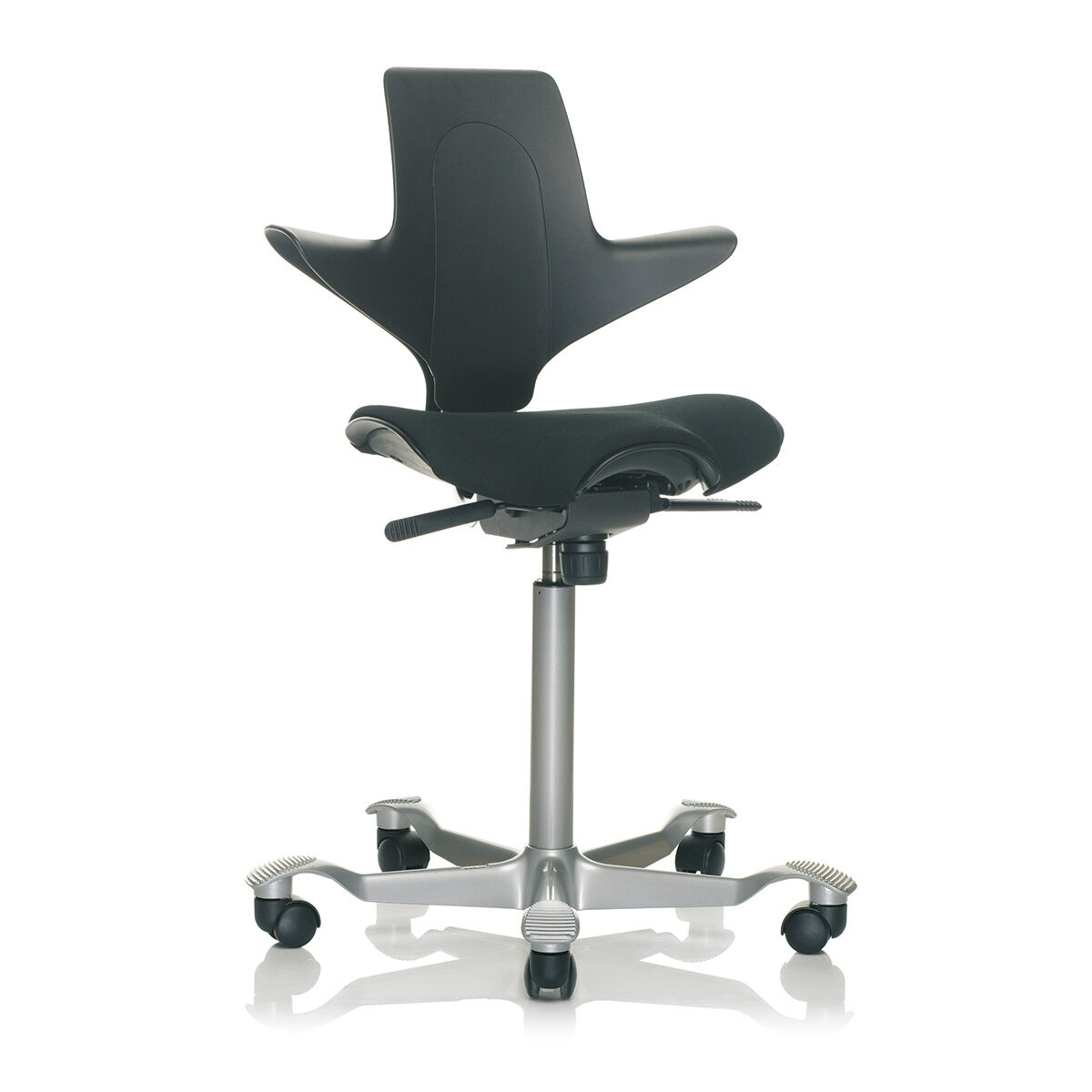 HAG Capisco Puls 8020 Arbeitsstuhl mit Sitzflächenmatte und Rückenlehne